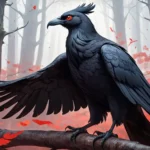 big black bird with red eyes dream meaning