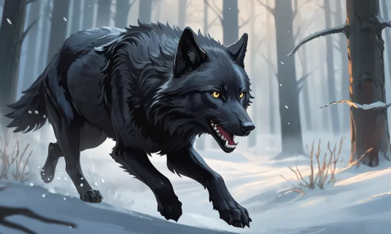 Black Wolf Chasing You Dream Meaning