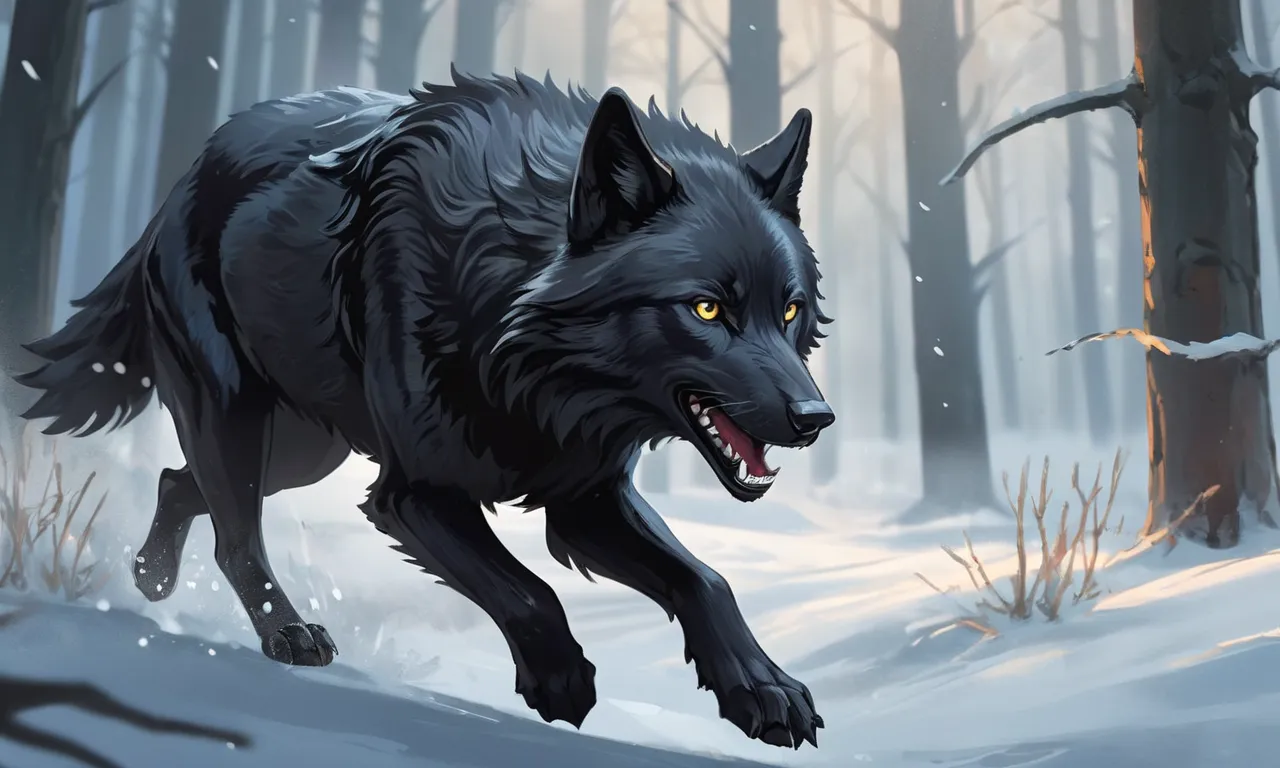 black wolf chasing you dream meaning