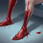 bleeding left leg dream meaning