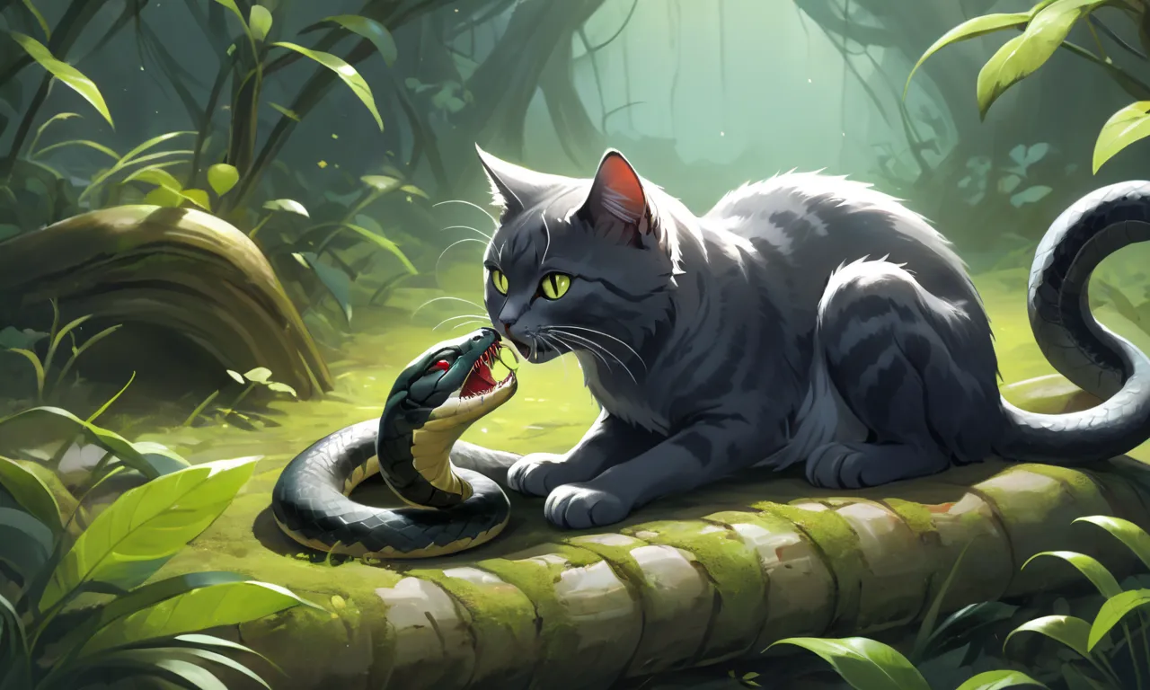 cat eating a snake dream meaning