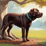 chocolate lab dog peeing on tree dream meaning