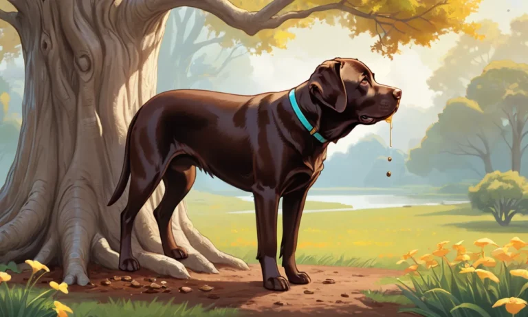 Chocolate Lab Dog Peeing On Tree Dream Meaning