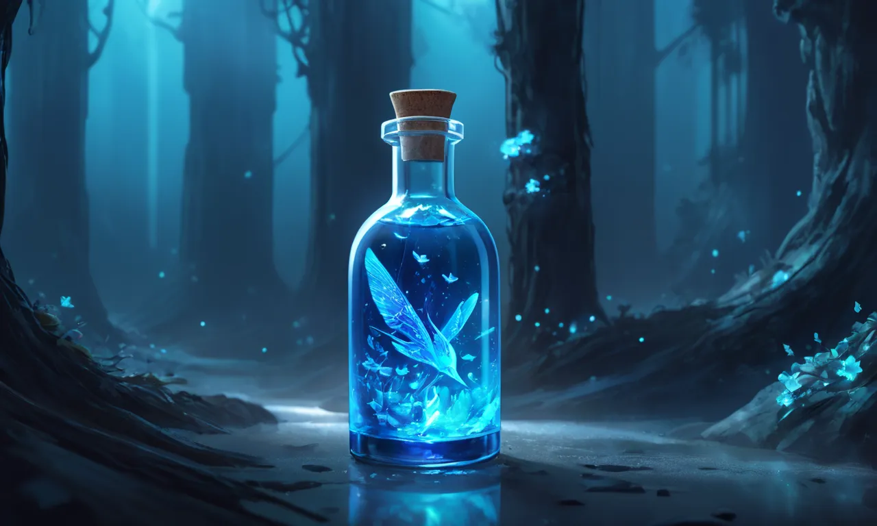 glowing blue bottle dream meaning