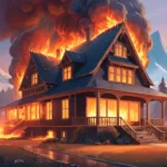 house on fire in a dream