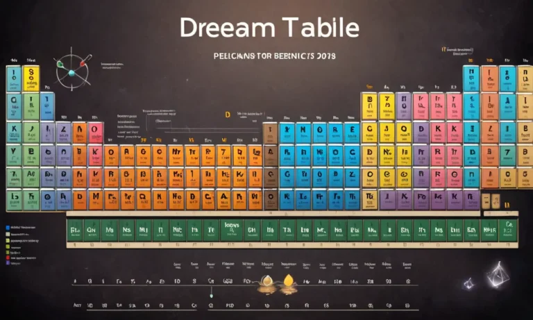 Periodic Table Dream Meaning: Decoding Chemical Elements in Your Subconscious