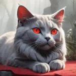 talking grey cat with red eyes dream meaning