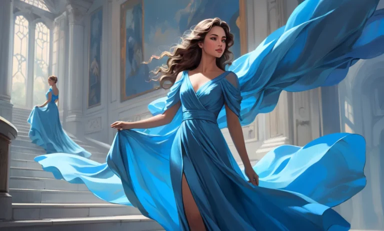 Woman Wearing A Blue Silk Dress Dream Meaning