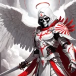 archangel of death wearing red and white dream meaning