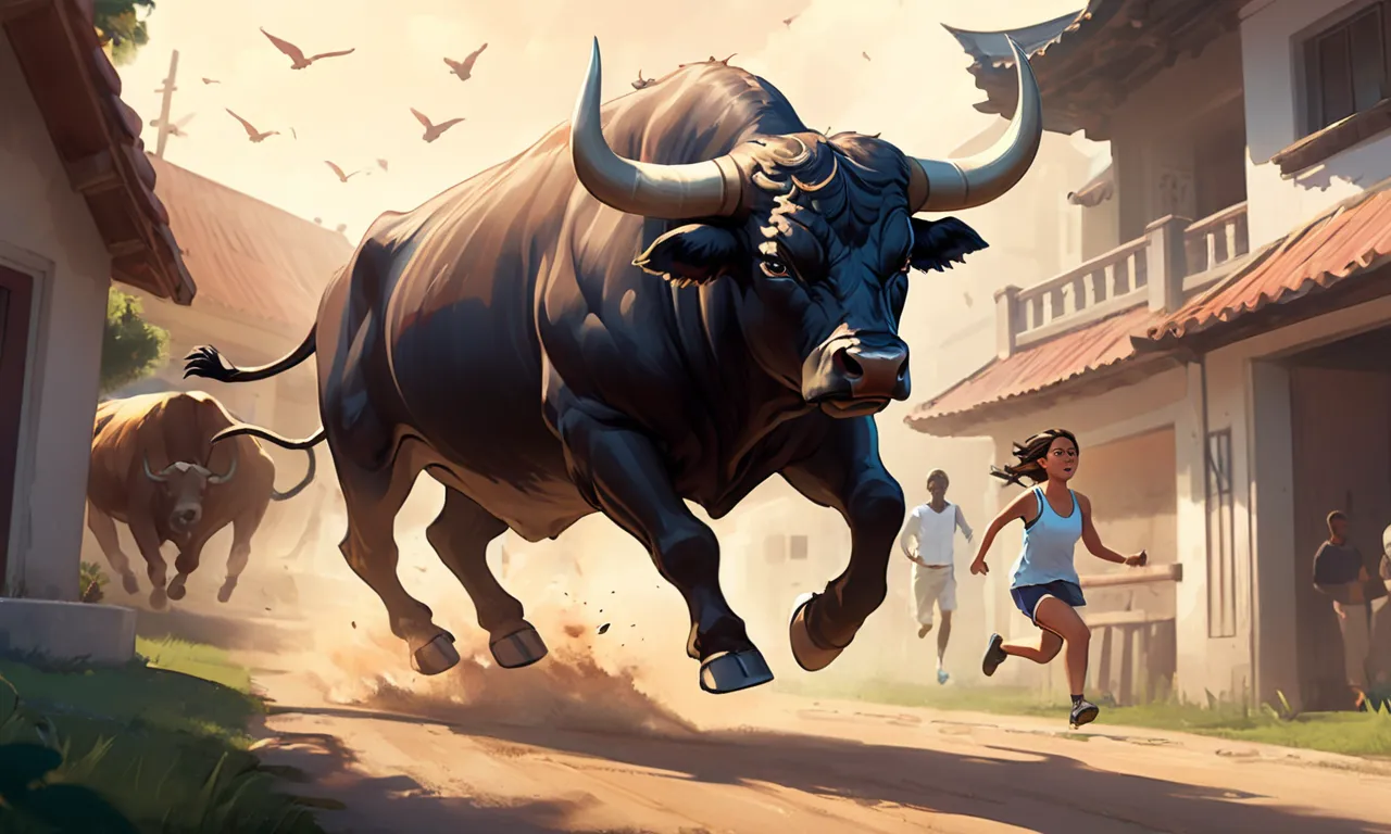 being chased by a bull near my house dream meaning