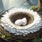 bird s nest of white feathers dream meaning