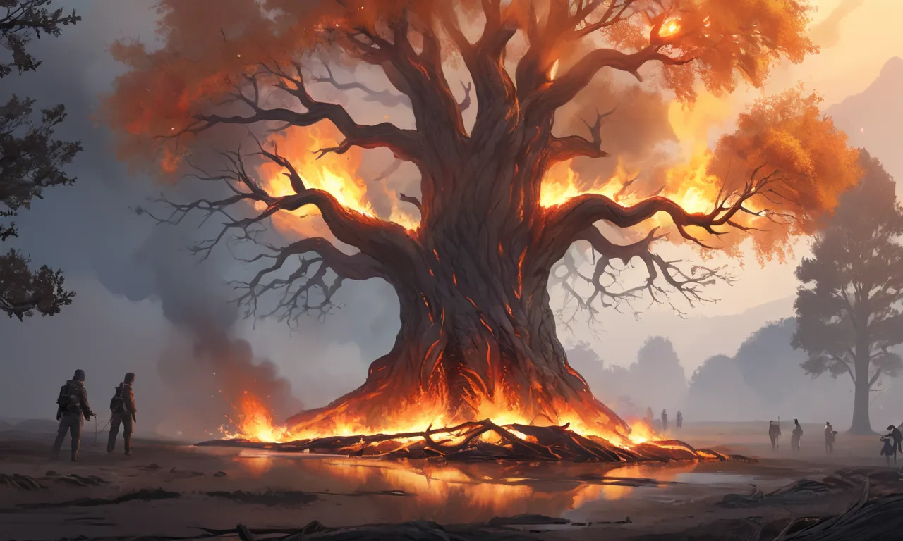 burning tree