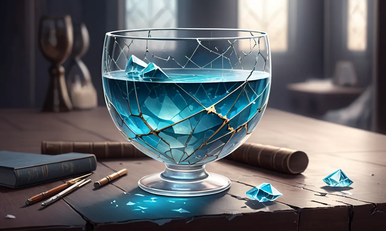 cracked glass cup dream meaning