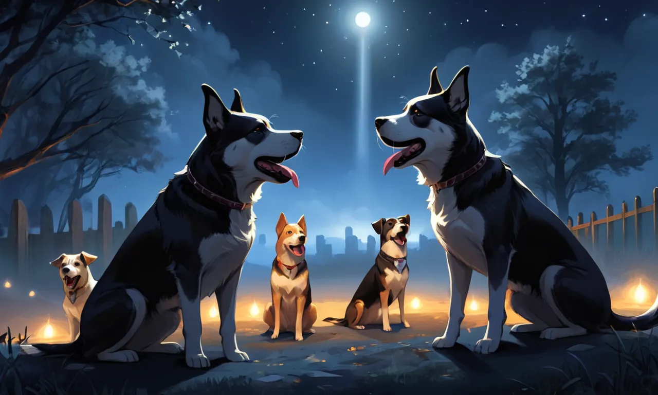dogs barking at night spiritual meaning