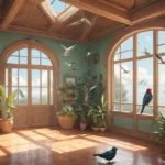 dream of birds in house