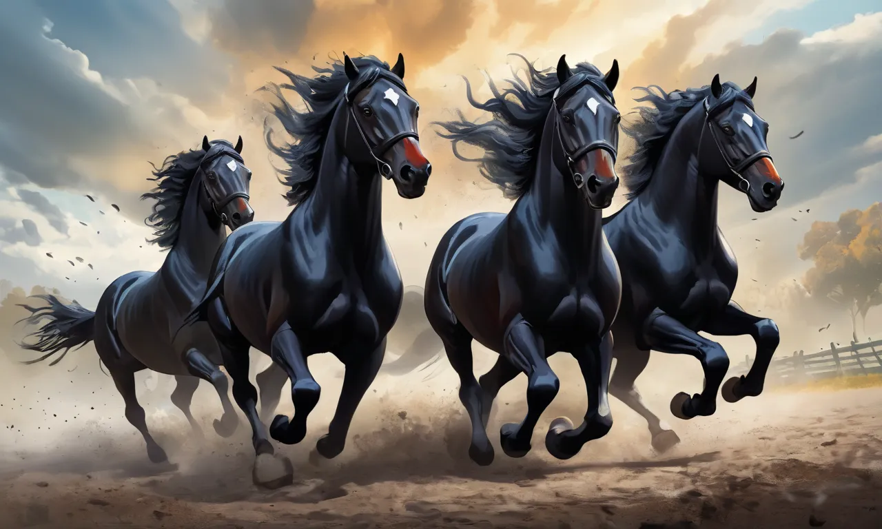 Four Black Horses Attack Dream Meaning 1 four black horses attack dream meaning