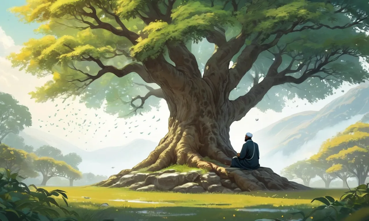 islamic of sitting under a tree dream meaning