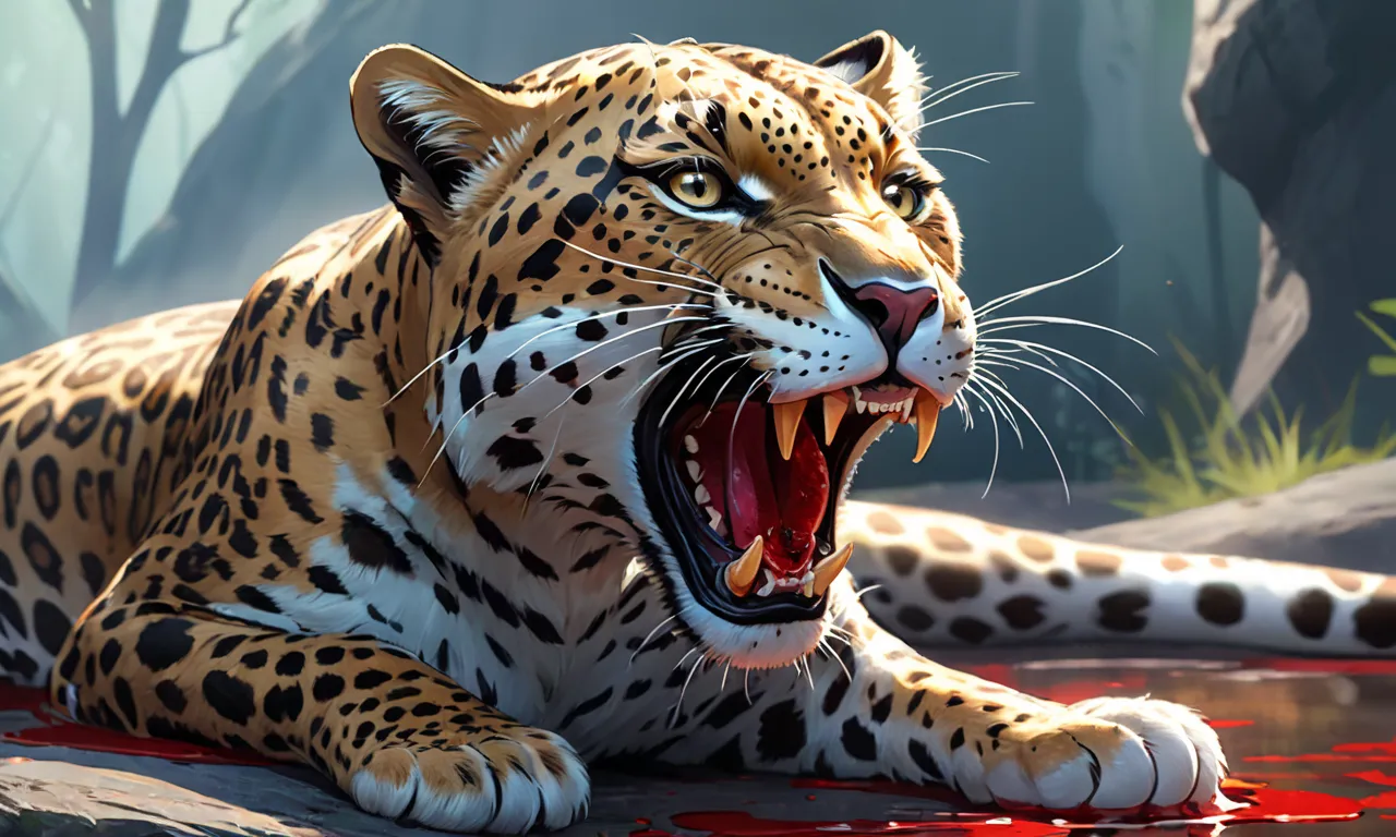 leopard with blood in its mouth dream meaning