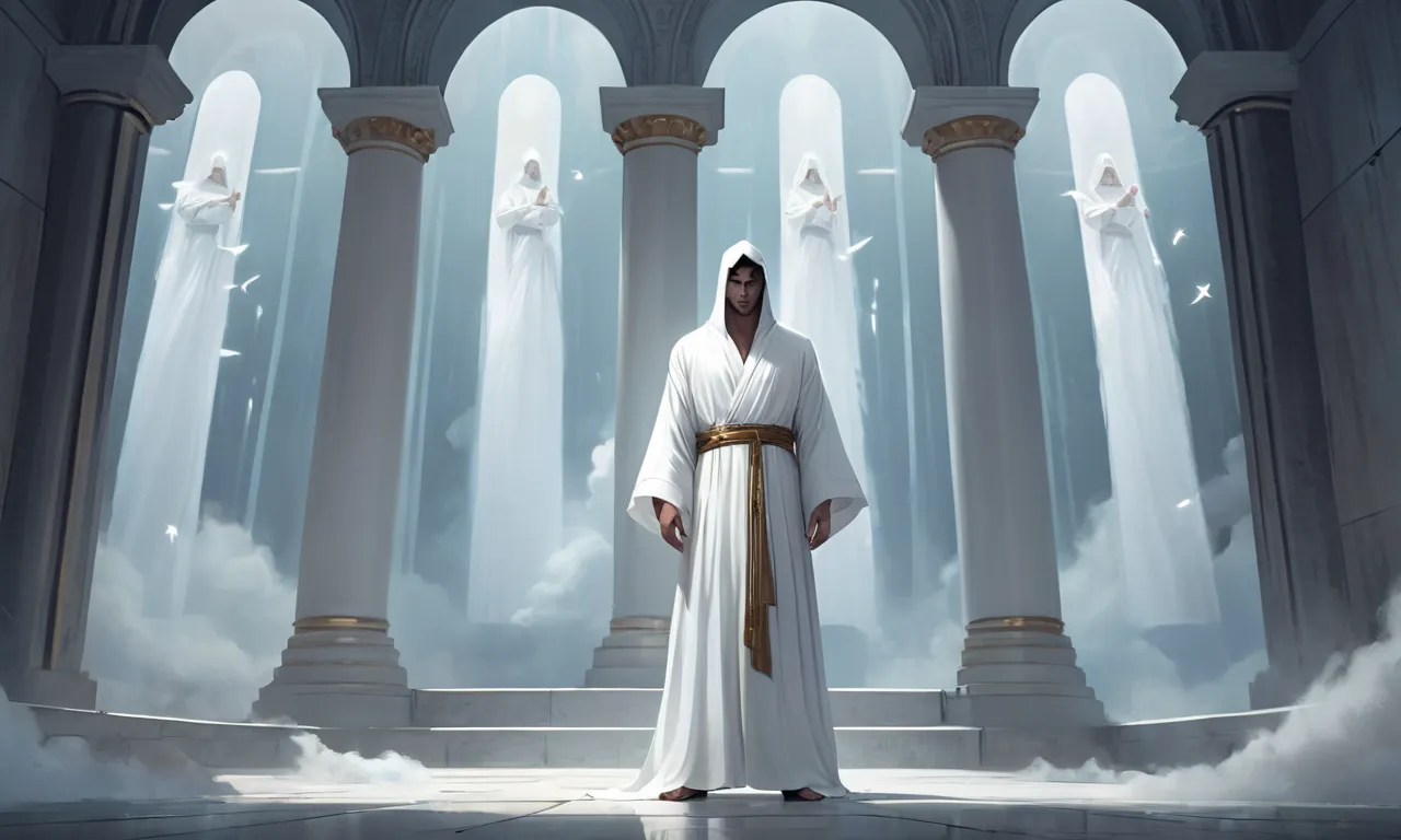 man in a white robe dream meaning