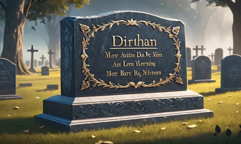 Name on Gravestone and Birthdate Dream Meaning