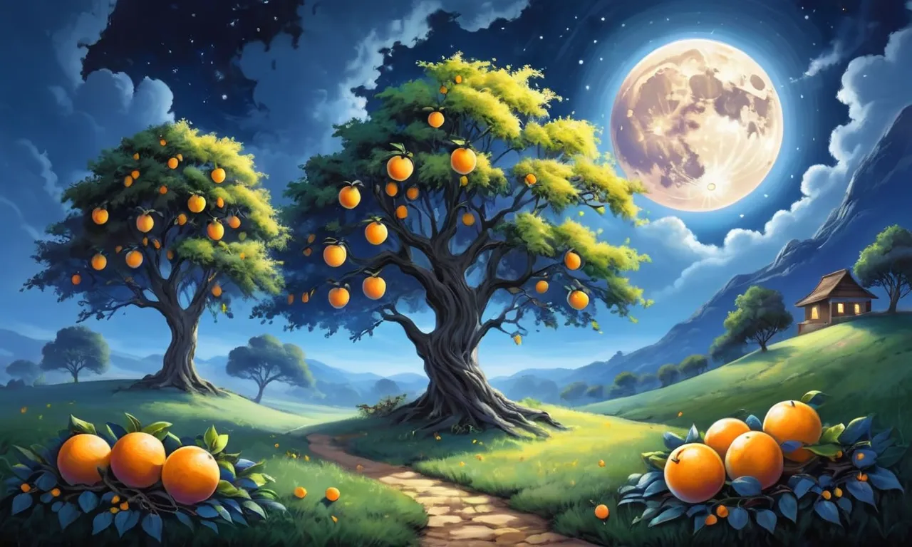 Painting The Full Moon And Fruit Trees Dream Meaning 1 painting the full moon and fruit trees dream meaning