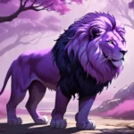 purple lion with black mane dream meaning