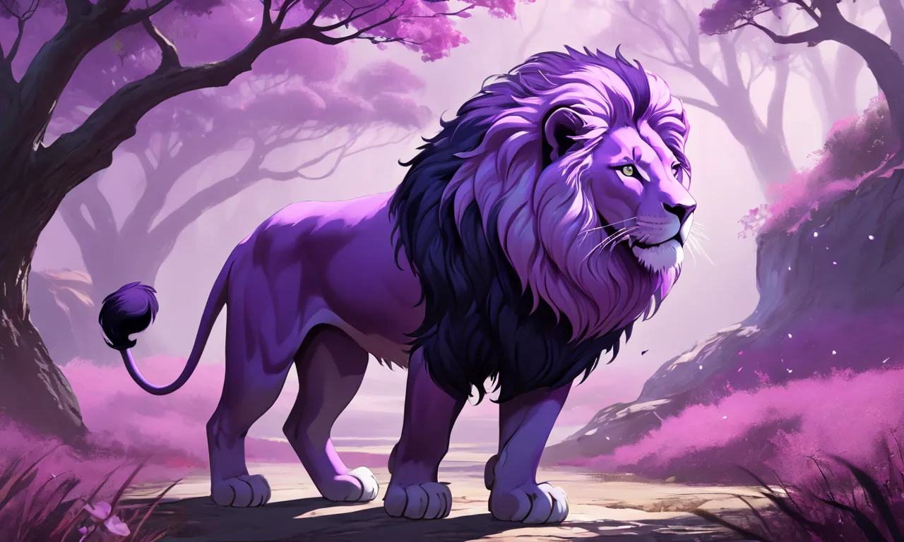 Purple Lion With Black Mane Dream Meaning 1 purple lion with black mane dream meaning