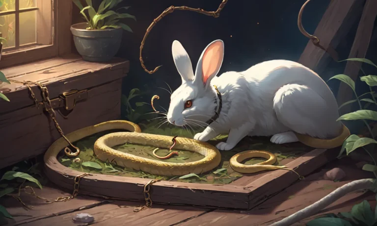 Rabbit and Snake Caught in a Mice Trap Dream Meaning