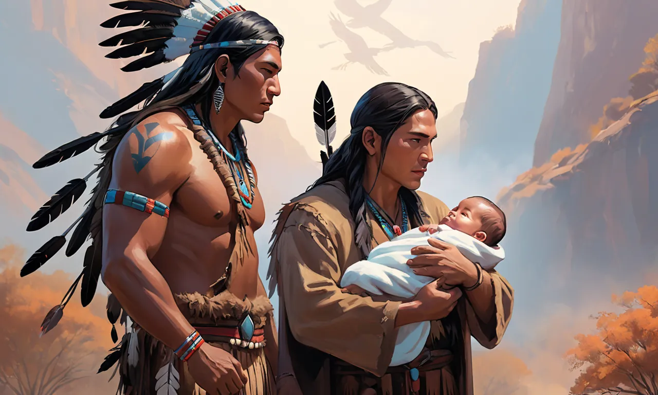 two men holding a baby native american dream meaning