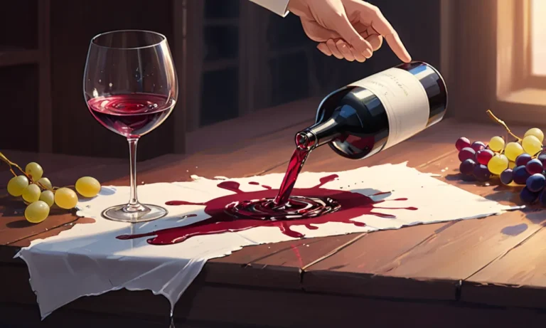 Wiping Up Spilled Wine Dream Meaning