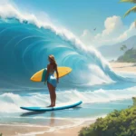 woman with surfboard dream meaning