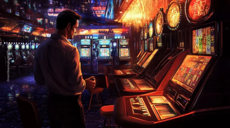 Dreaming of winning money at a casino