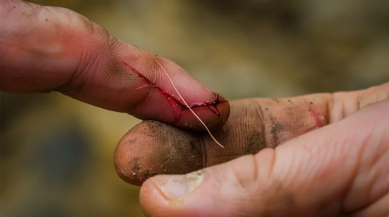 Pulling A Splinter Out Of A Finger