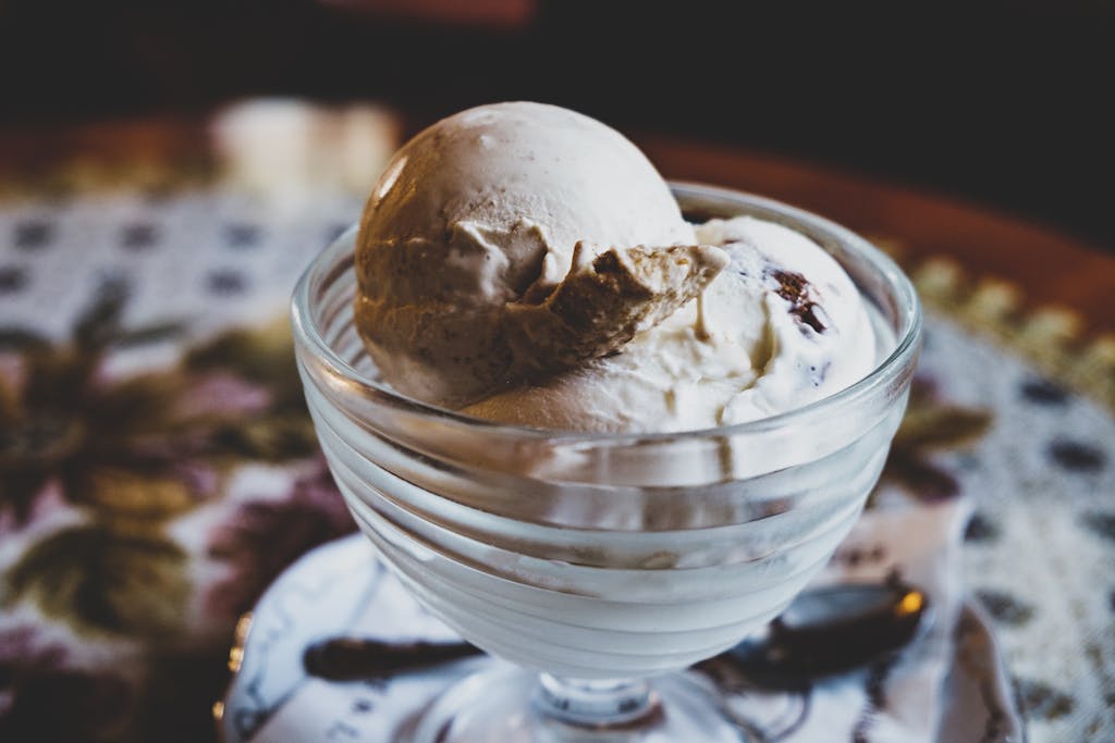 Close-up Photo of a Bowl of Ice Cream